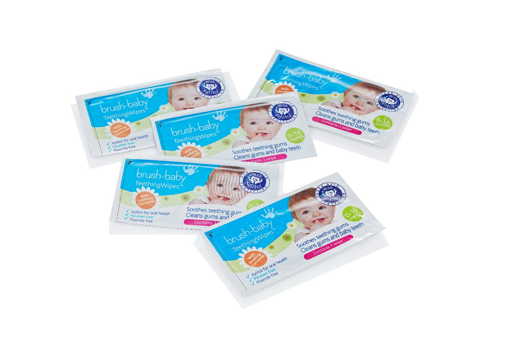 Brush-baby Teething Wipes Finger Sleeve Pack 20's