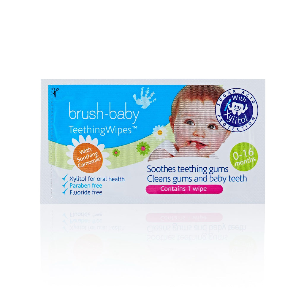 Brush-baby Teething Wipes Finger Sleeve Pack 20's