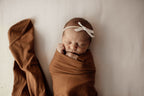 Bronze Baby Jersey Wrap and Beanie Set