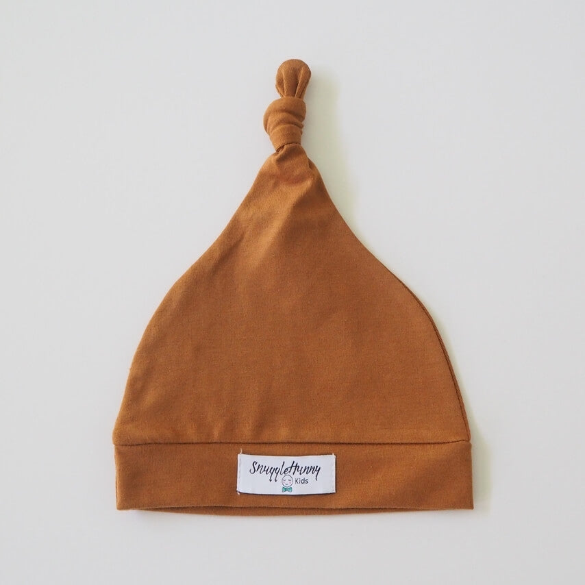 Bronze Organic Muslin Wrap and Beanie Set