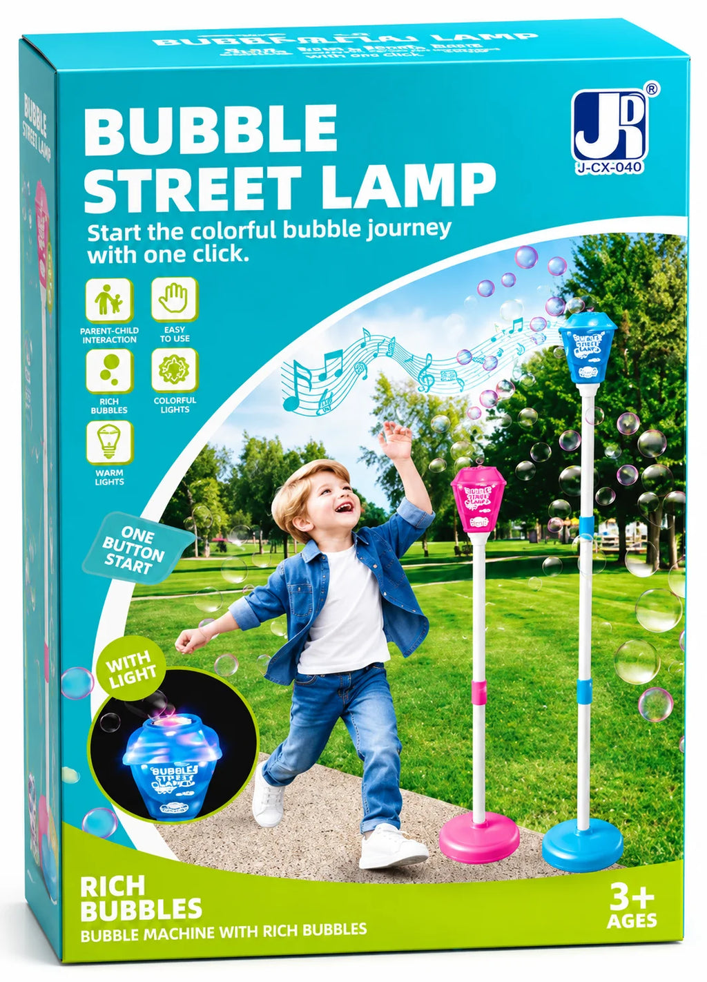 Bubble Street Lamp Machine with Lights & Music