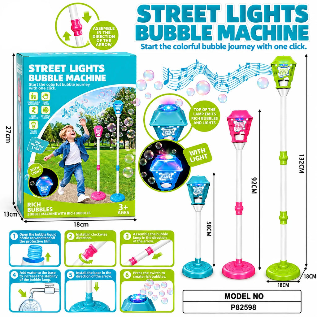 Bubble Street Lamp Machine with Lights & Music