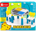 Building Blocks Study Desk with 2 Chairs