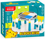 Building Blocks Study Desk with 2 Chairs