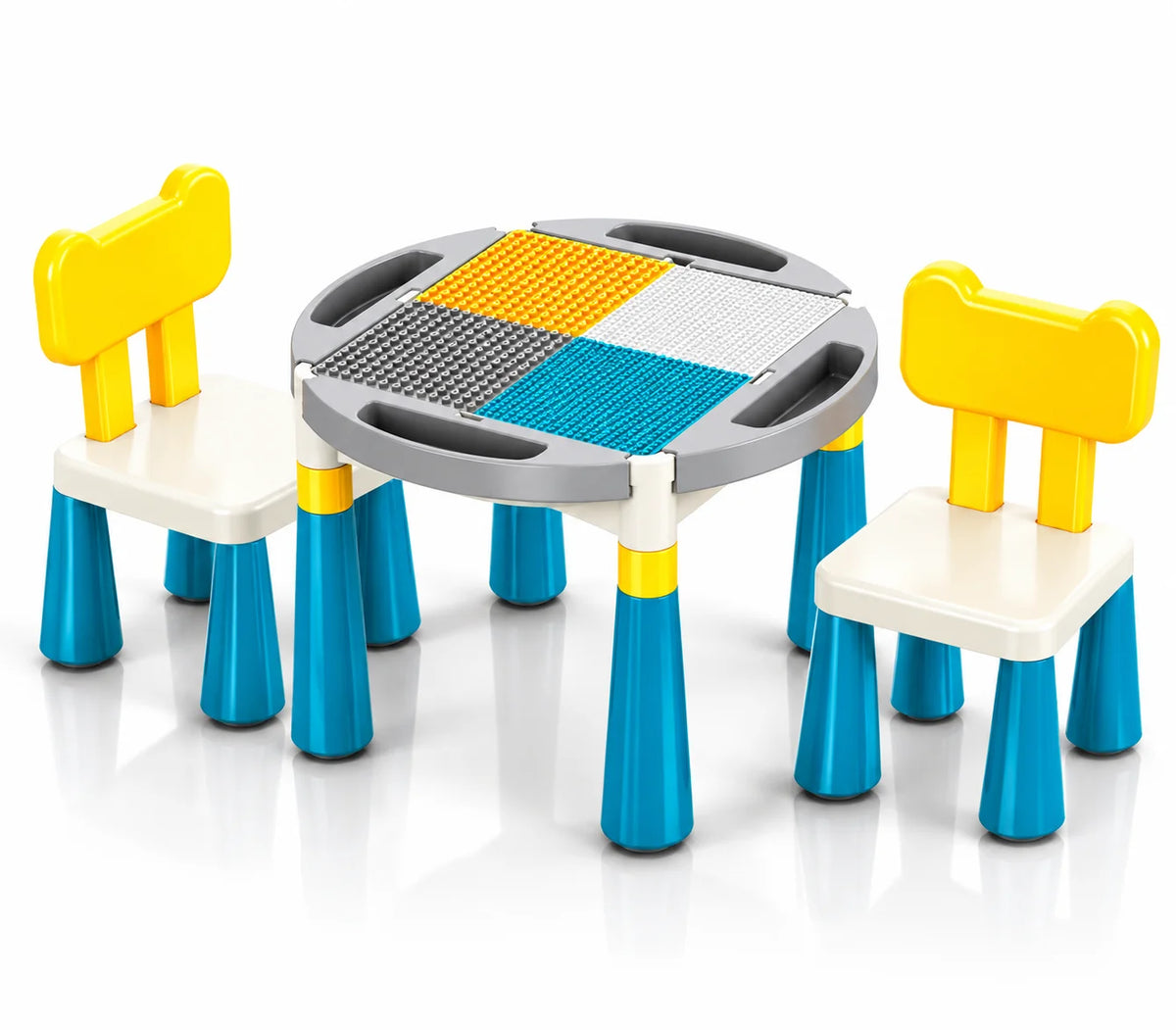 Building Blocks Study Desk with 2 Chairs