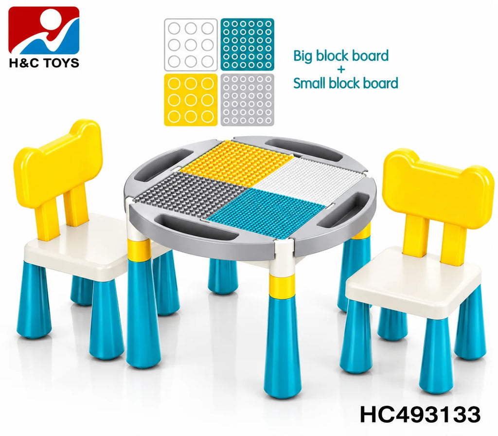 Building Blocks Study Desk with 2 Chairs