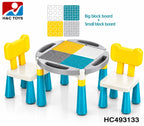 Building Blocks Study Desk with 2 Chairs