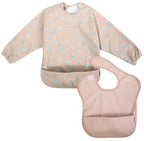 Butterfly-Blush Smock Bib Set