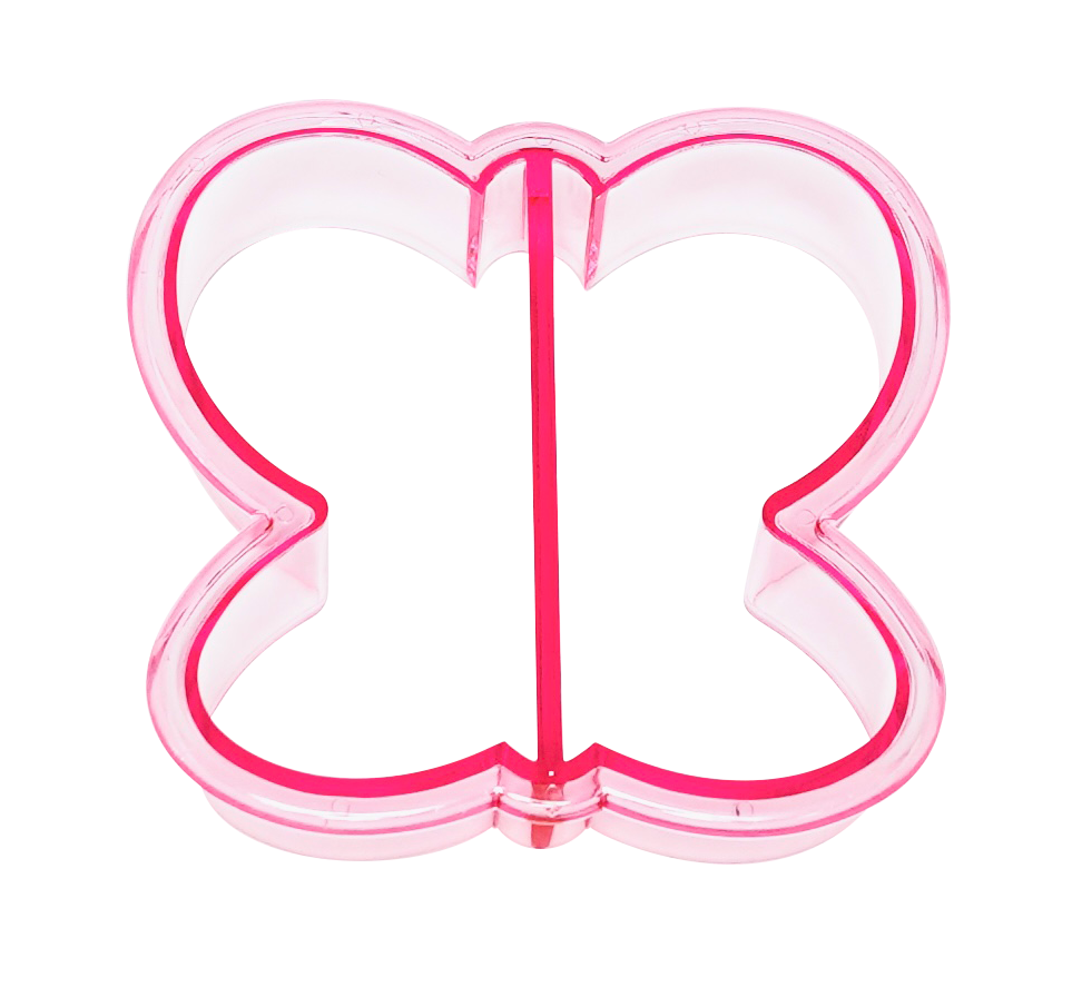 Fun box PLASTIC SANDWICH & FOOD CUTTER - BUTTERFLY SHPES - RED