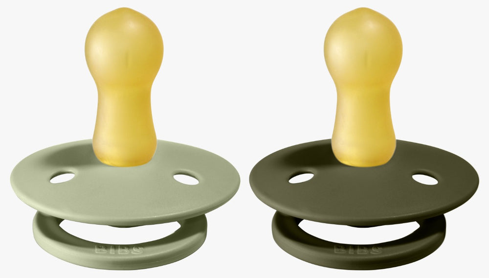 Bibs Pacifier Size 2 - Toddler 6-18M (2pcs) Sage/Hunter Green
