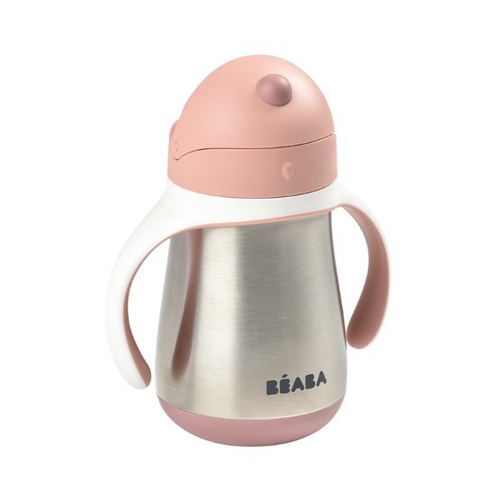 Beaba Stainless Steel Straw Cup Old Pink