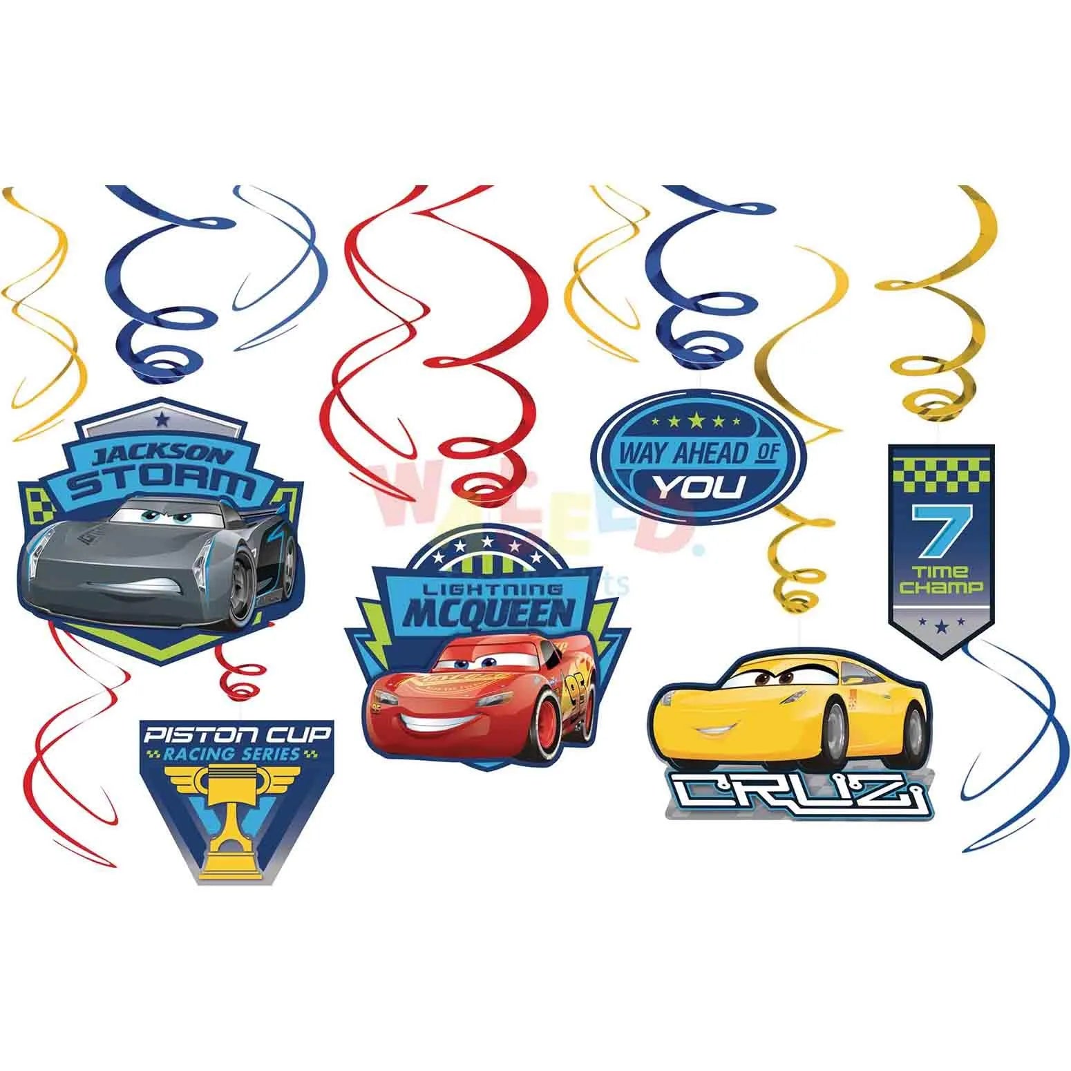 CARS 3 SWIRLDECORATION VALUE PACK12