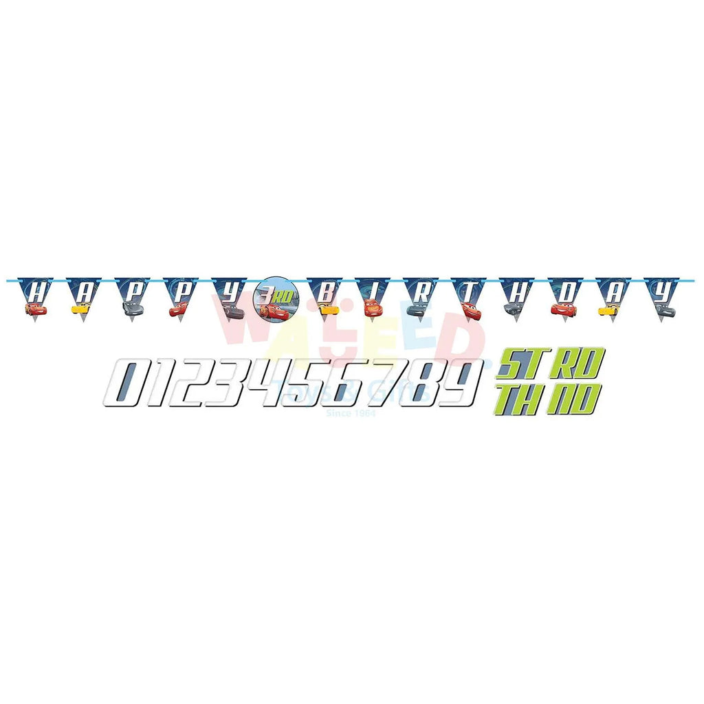 CARS 3JUMBO LETTER BANNER