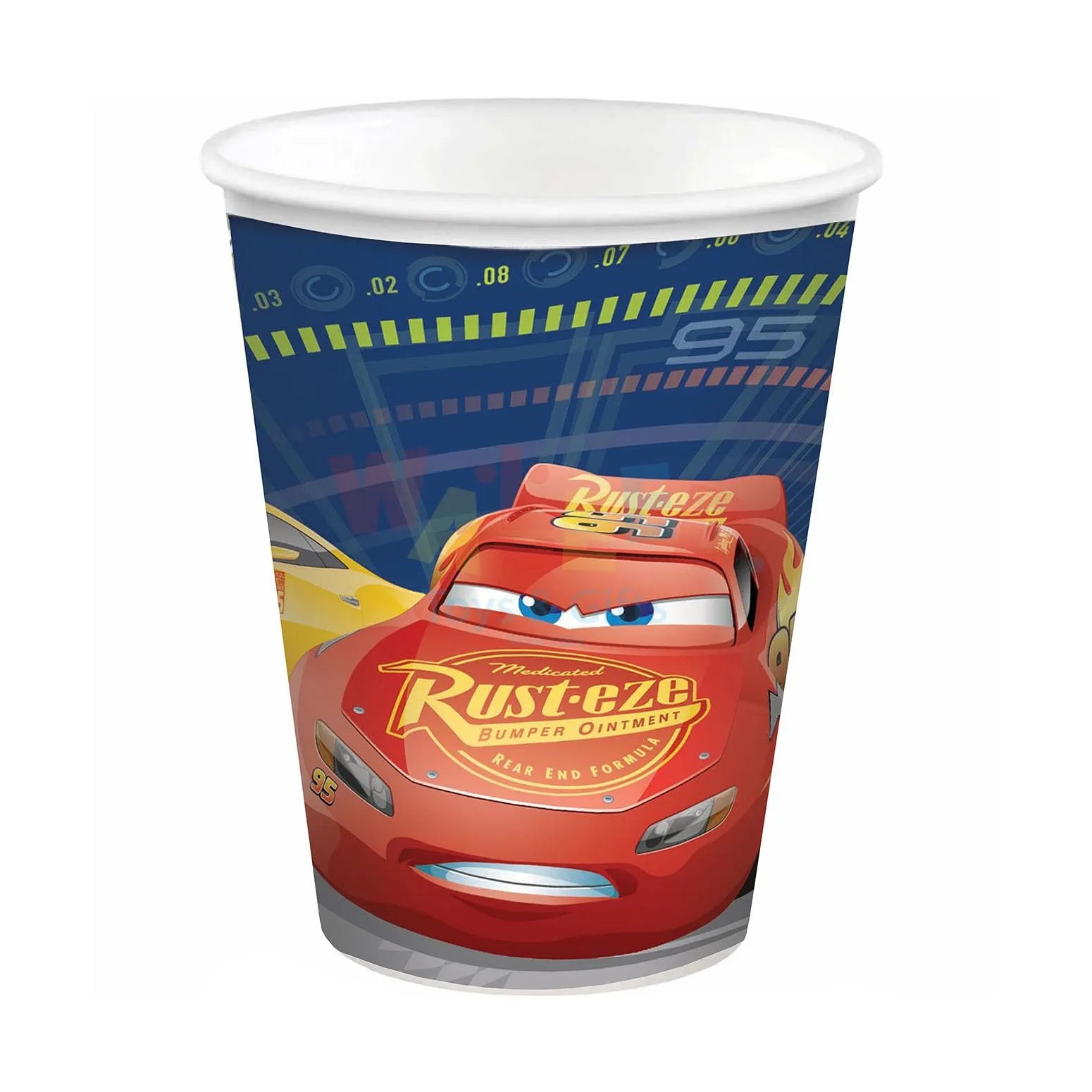 CARS 3PAPER CUPS 9OZ 8PCS