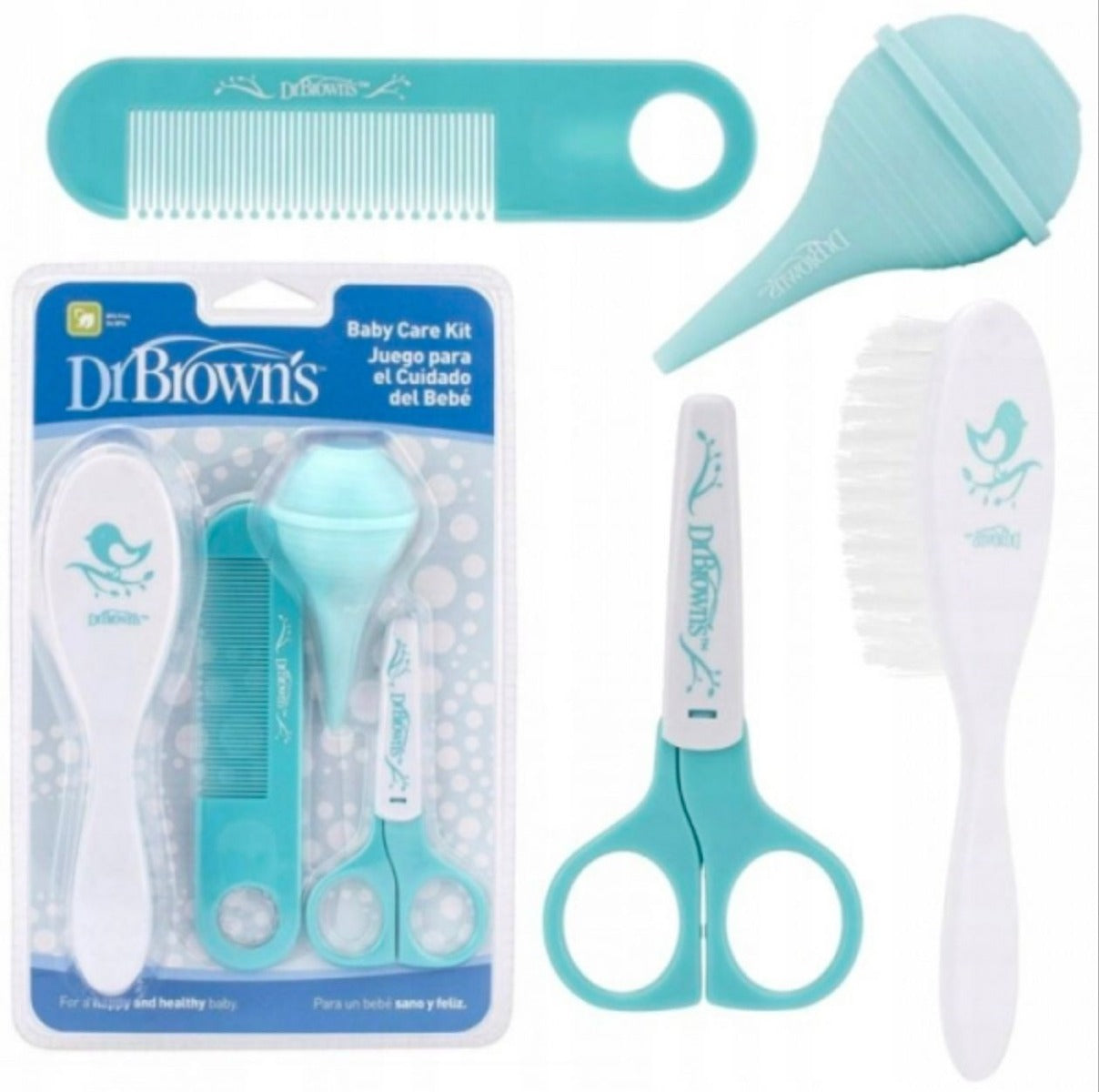 Dr.Brown's Baby Care Kit (Brush, Comb, Nasal Aspirator, Nail Scissors)