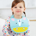 SKIP HOP - ZOO FOLD & GO SILICONE BIB UNICORN
