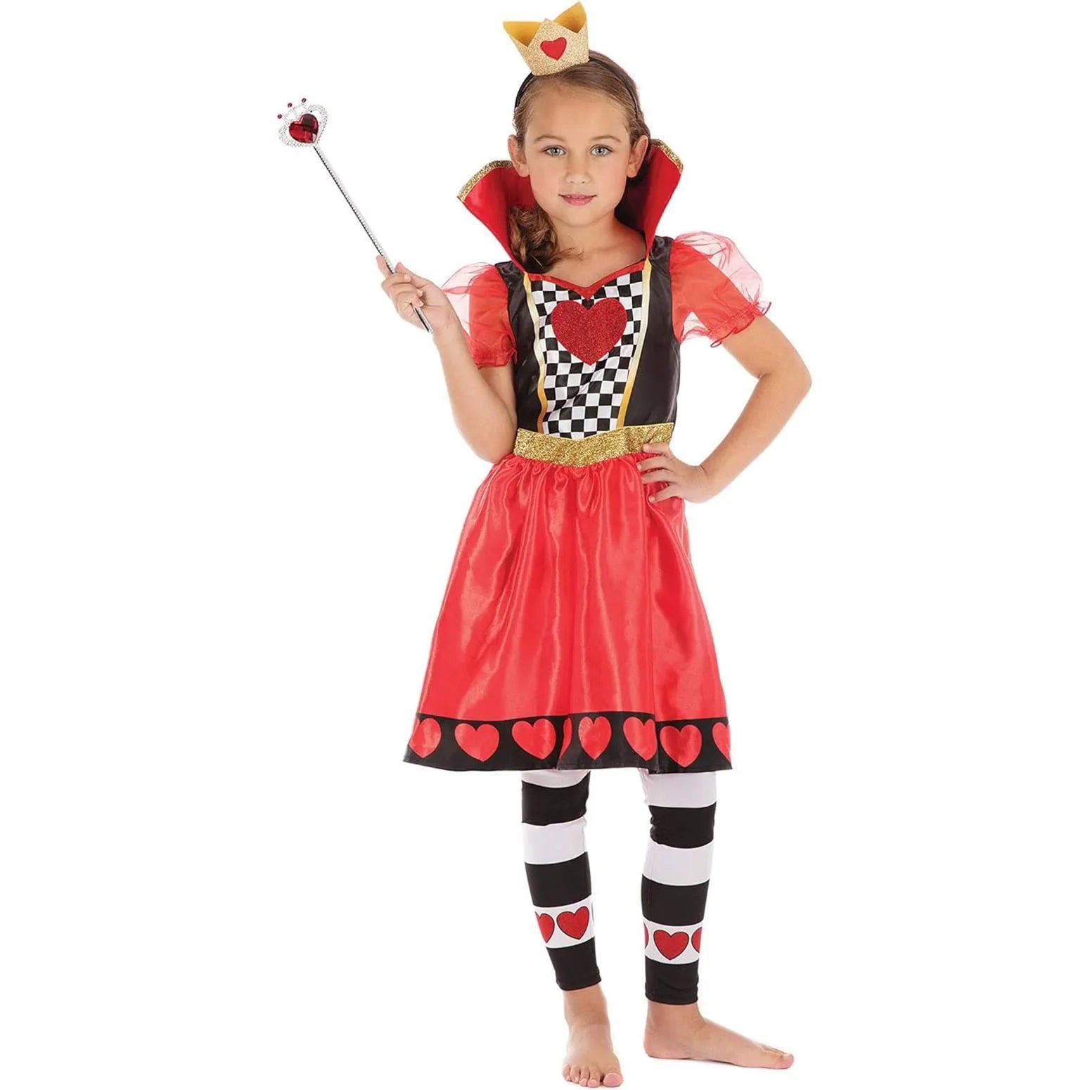 Child Queen Of Hearts Dress Up Costume 4-6 Years