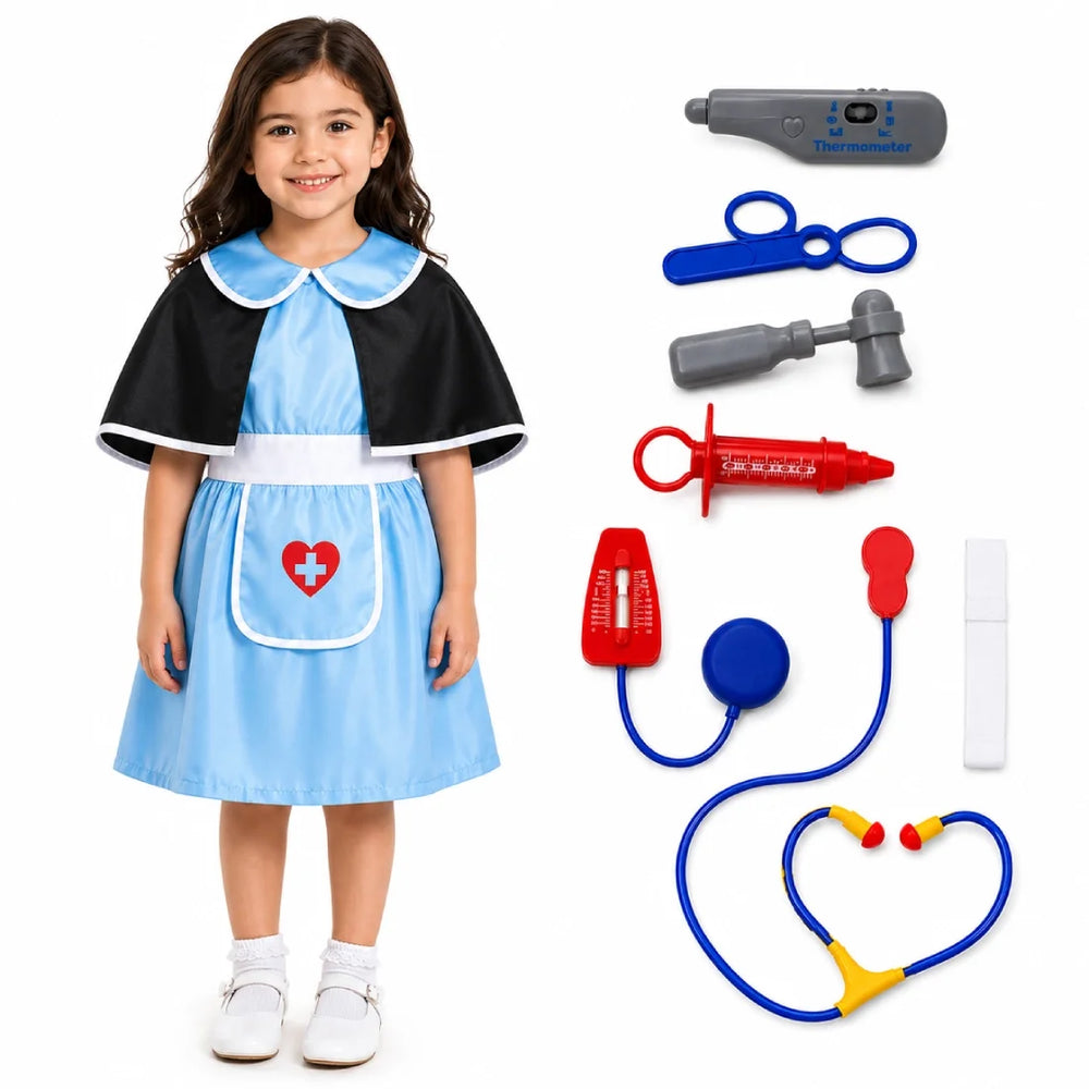 Children Nurse Dress Costume 3-7 Years