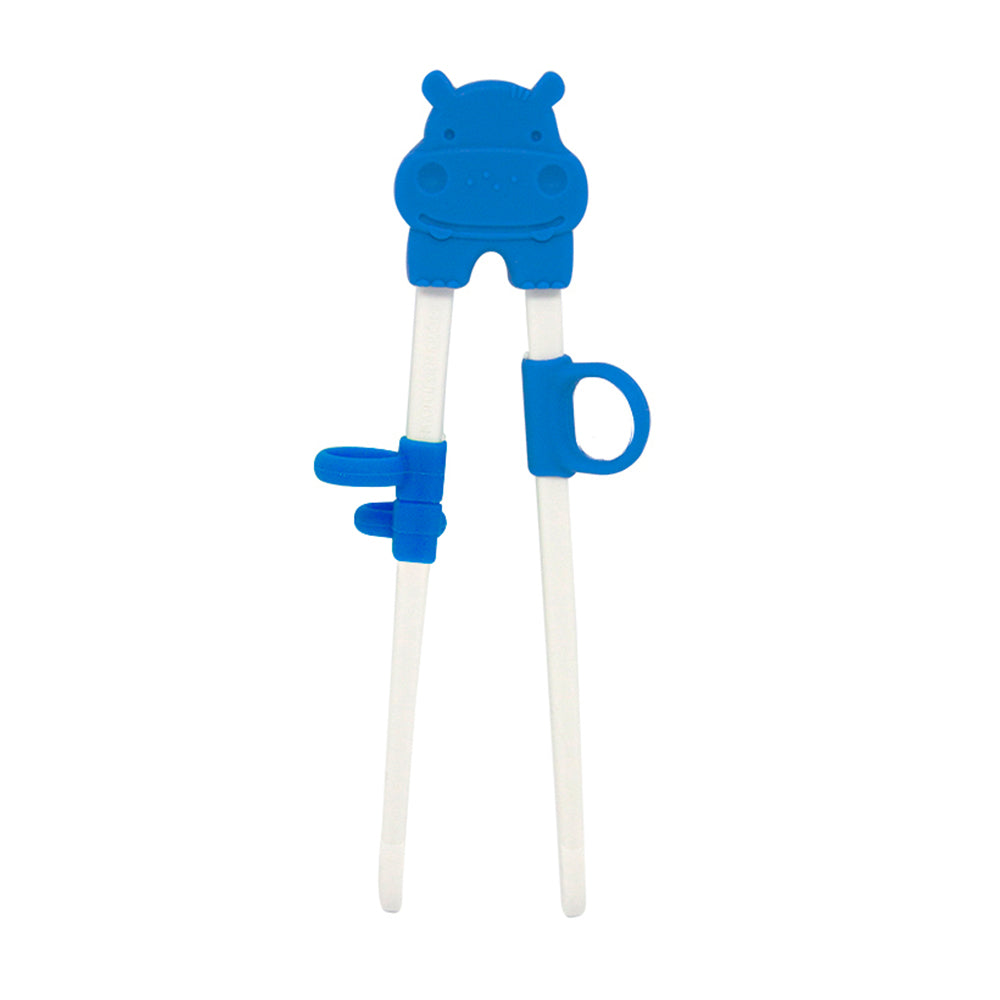 Blue Hippo Learning Chopsticks