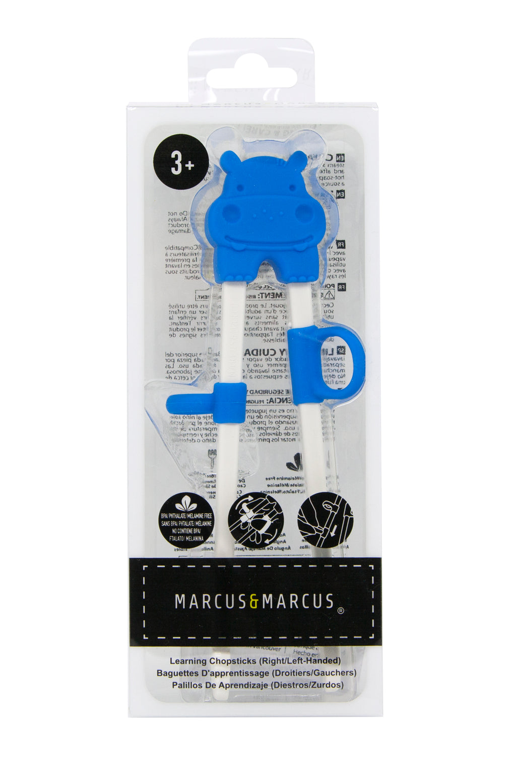 Blue Hippo Learning Chopsticks