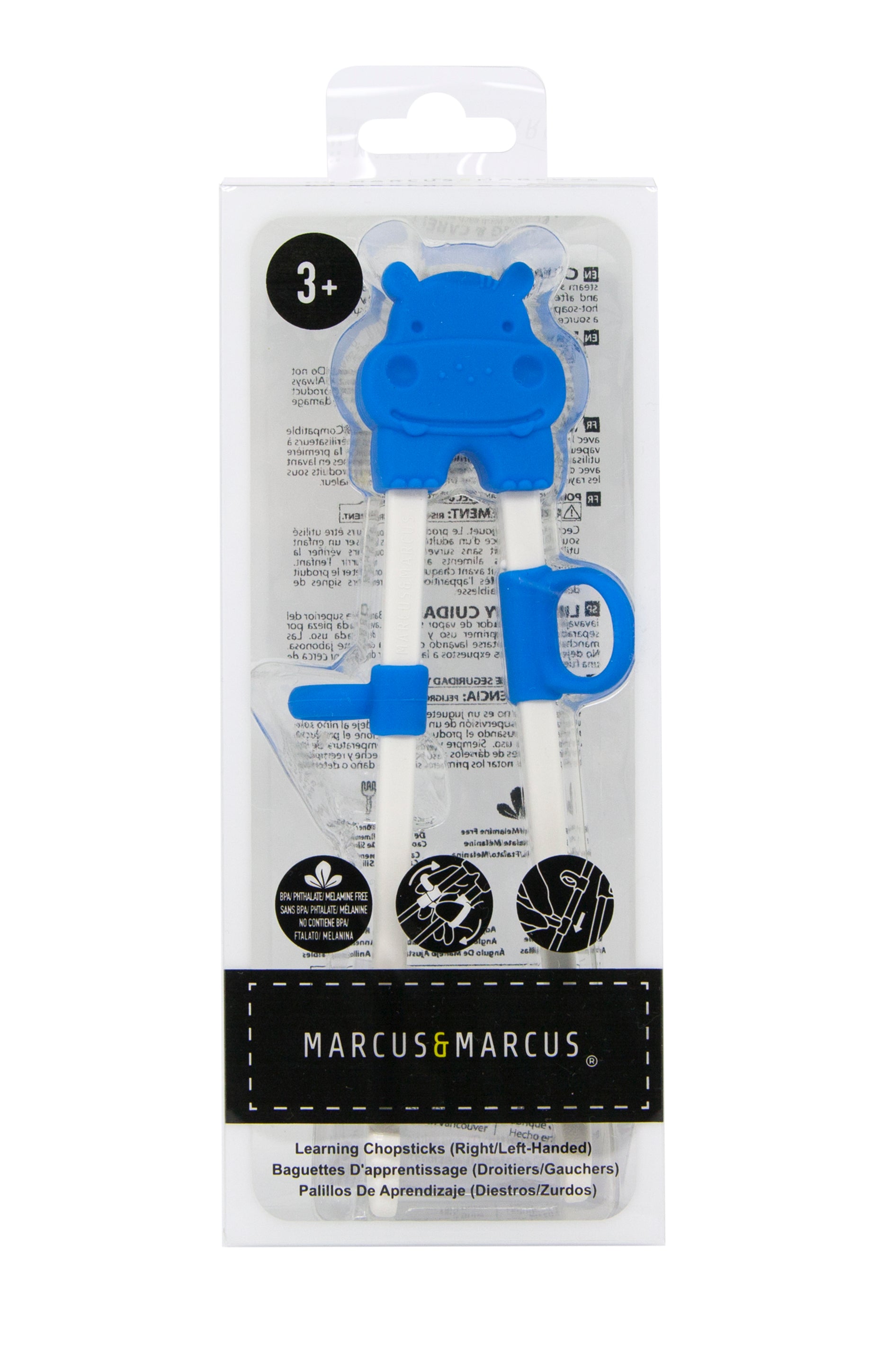 Blue Hippo Learning Chopsticks