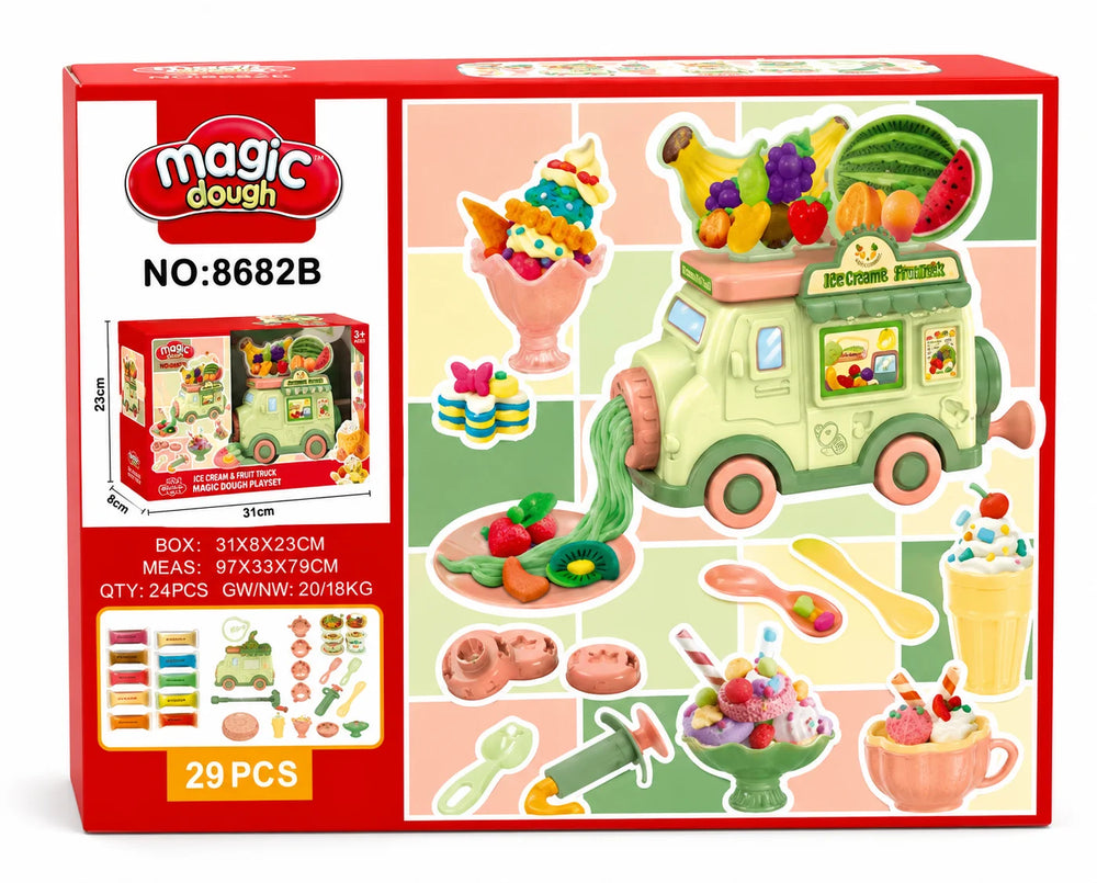 Clay Fresh Fruit Truck Playset