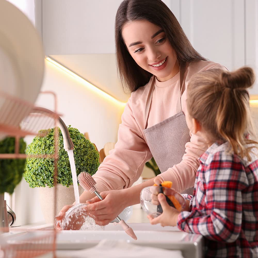 Haakaa Double-ended Silicone Bottle Brush - Blush