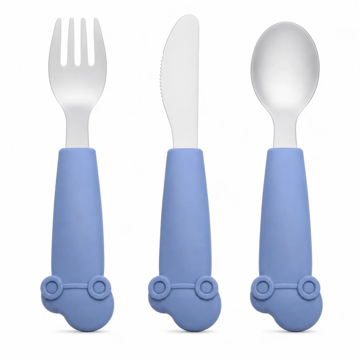 Clevakid Kids Stainless Steel Silverware – Blue