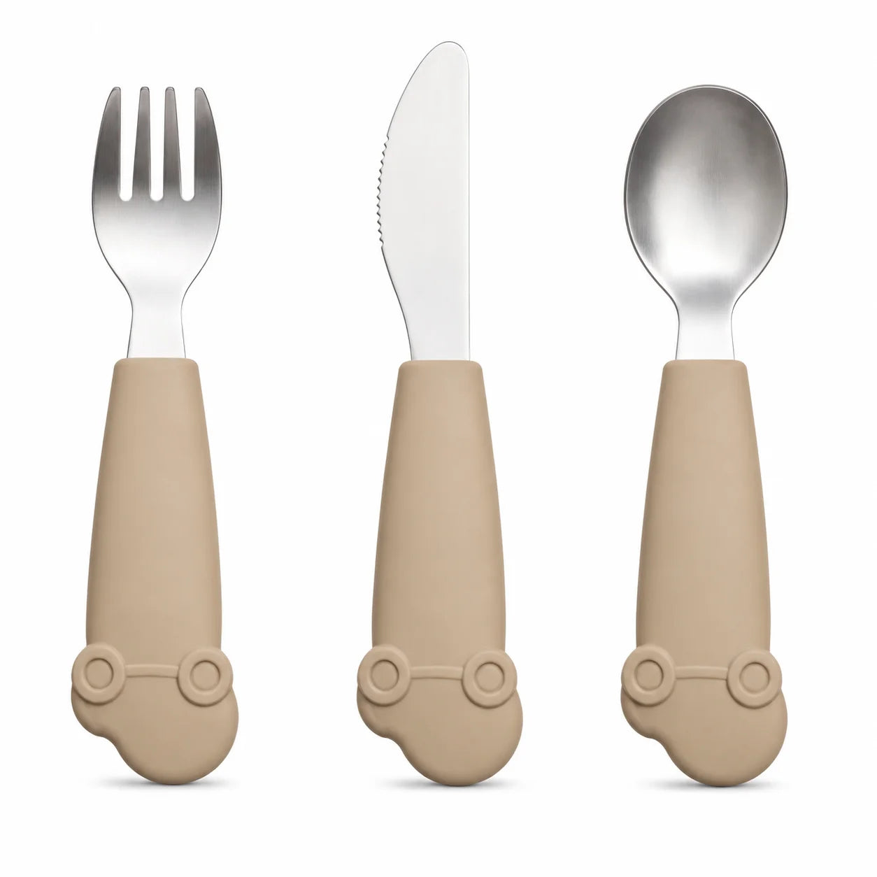 Clevakid Kids Stainless Steel Silverware – Brown Dark Toffee