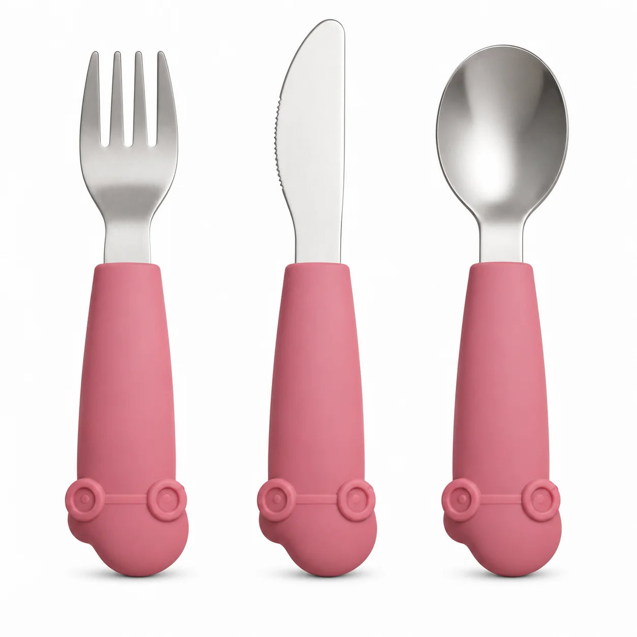 Clevakid Kids Stainless Steel Silverware – Pink Candy