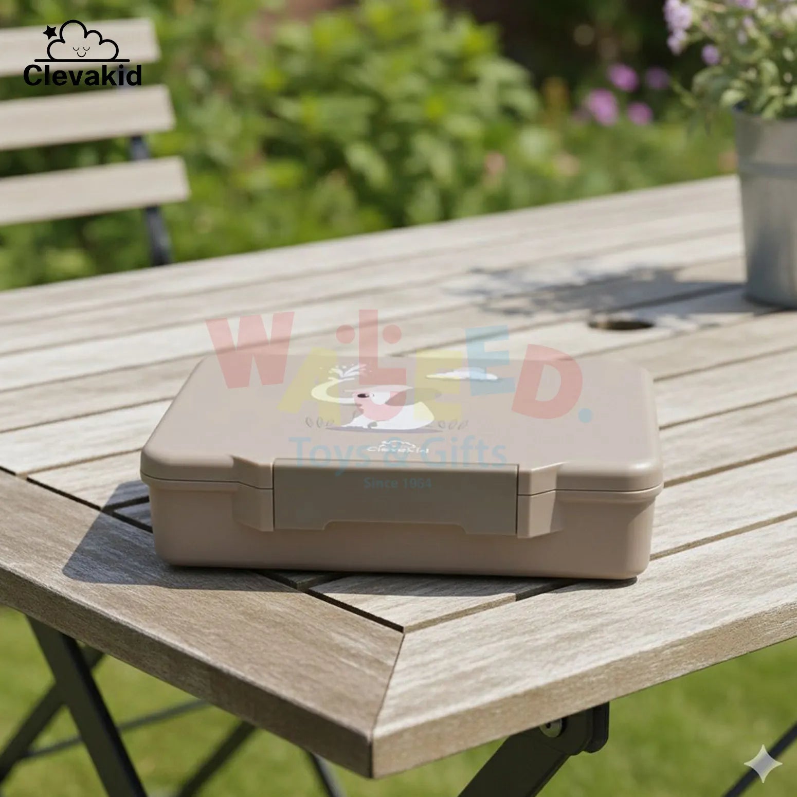 Clevakid Maxi Lunch Box Brown Dark Toffeh 1520ML\50 OZ - ClevaElphaa Friend
