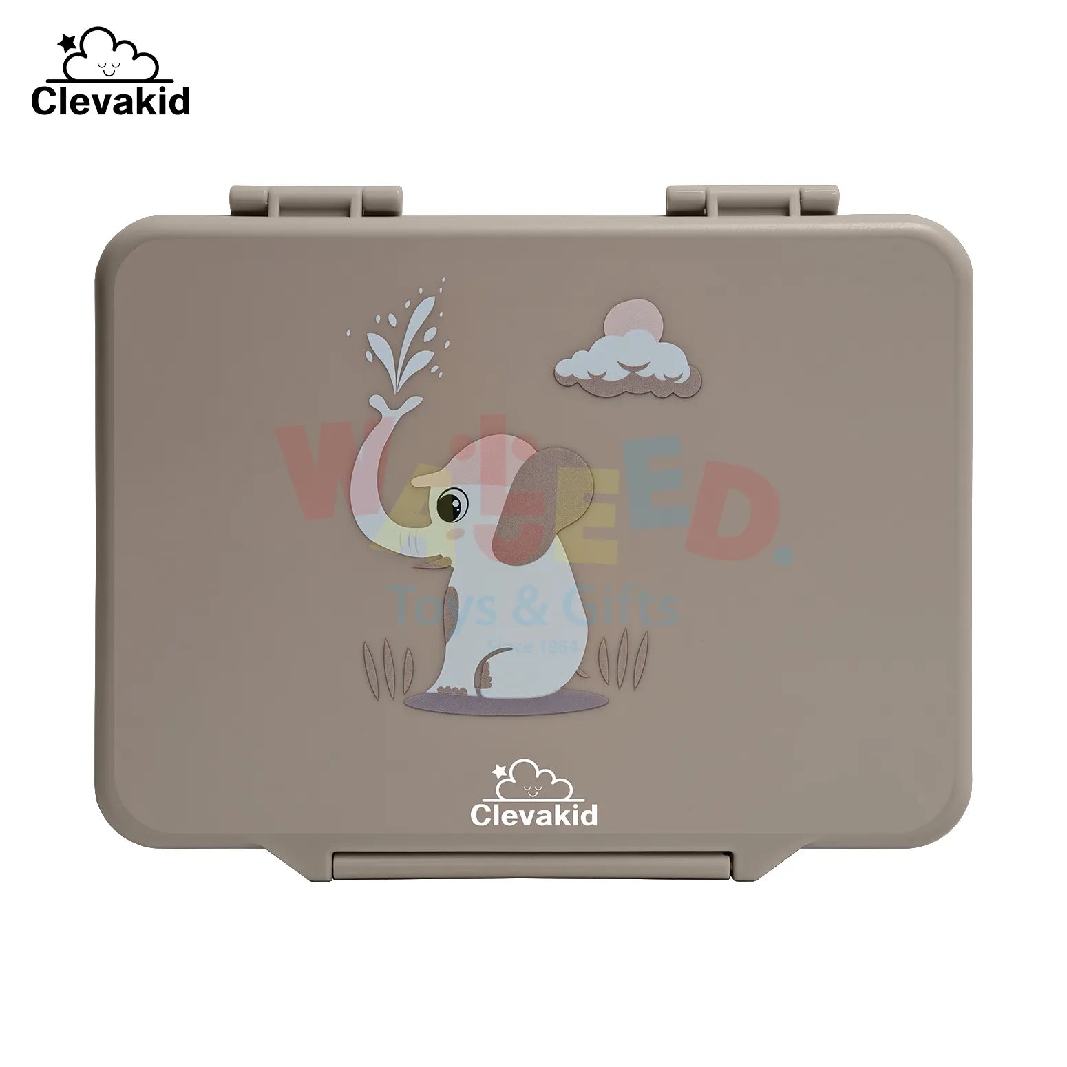 Clevakid Maxi Lunch Box Brown Dark Toffeh 1520ML\50 OZ - ClevaElphaa Friend
