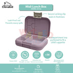 Clevakid Midi Lunch Box Purple Dark Powder 900ML \30 OZ