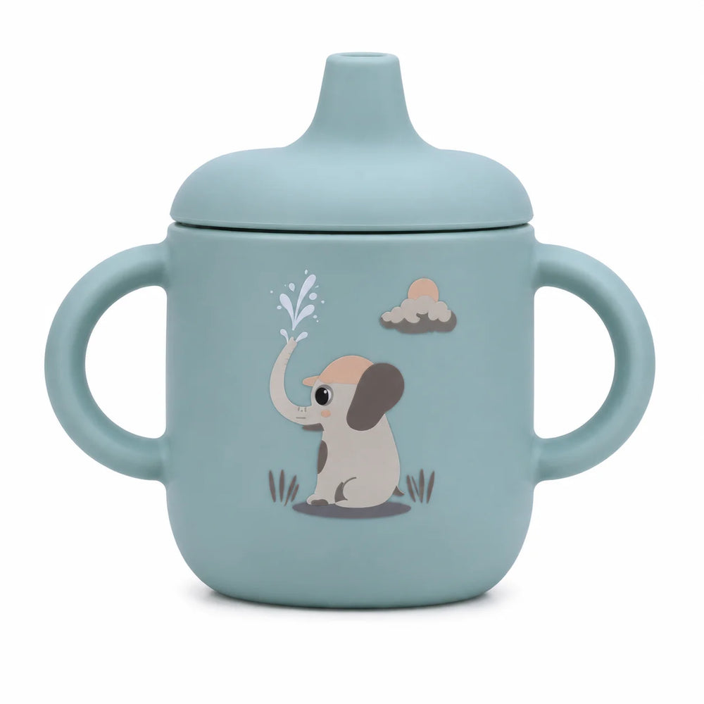 Clevakid Silicone Baby Sippy Cup – Blue Light (180ML/6 OZ) – ClevaElphaa Friend