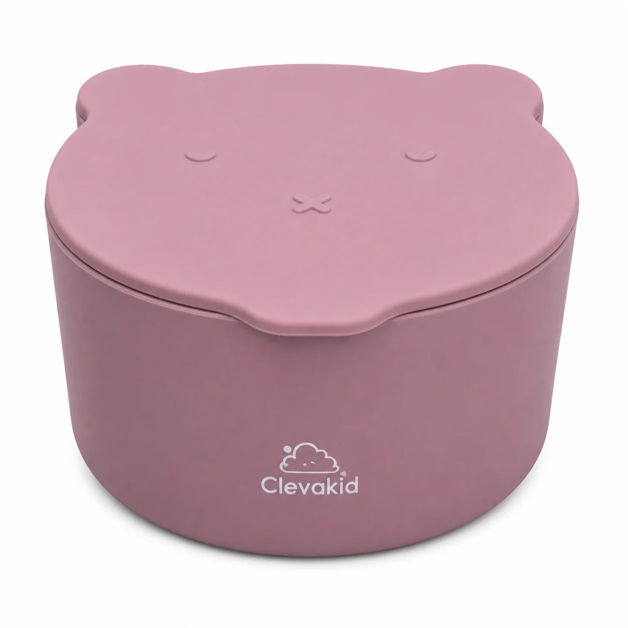 Clevakid Silicone Snack & Fruits Container – Brownish Pink (130ML/4.4 OZ)