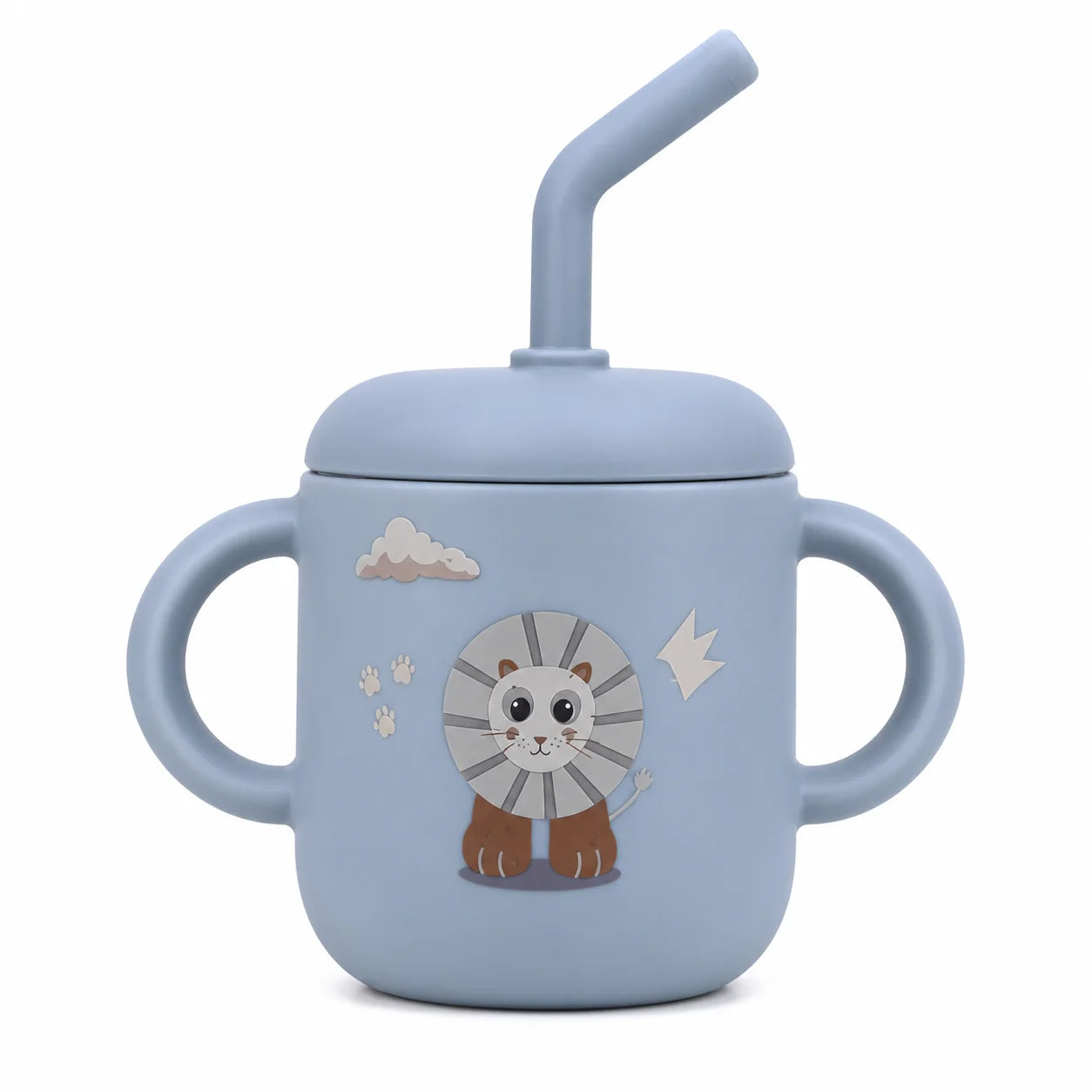 Clevakid Silicone Training Cup with Straw – Baby Blue (180ML/6 OZ) – ClevaKingee Friend