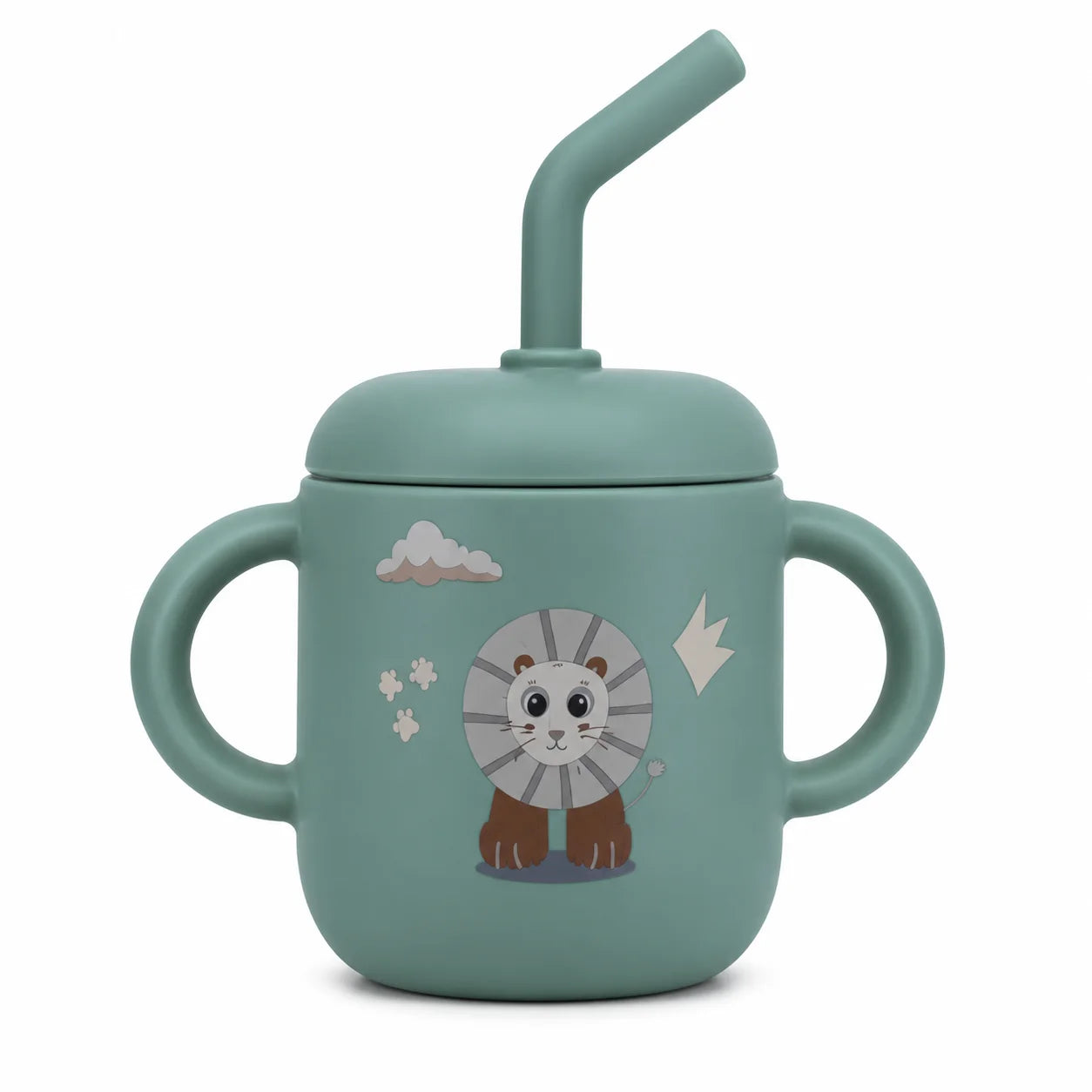 Clevakid Silicone Training Cup with Straw – Green Mint (180ML/6 OZ) – ClevaKingee Friend