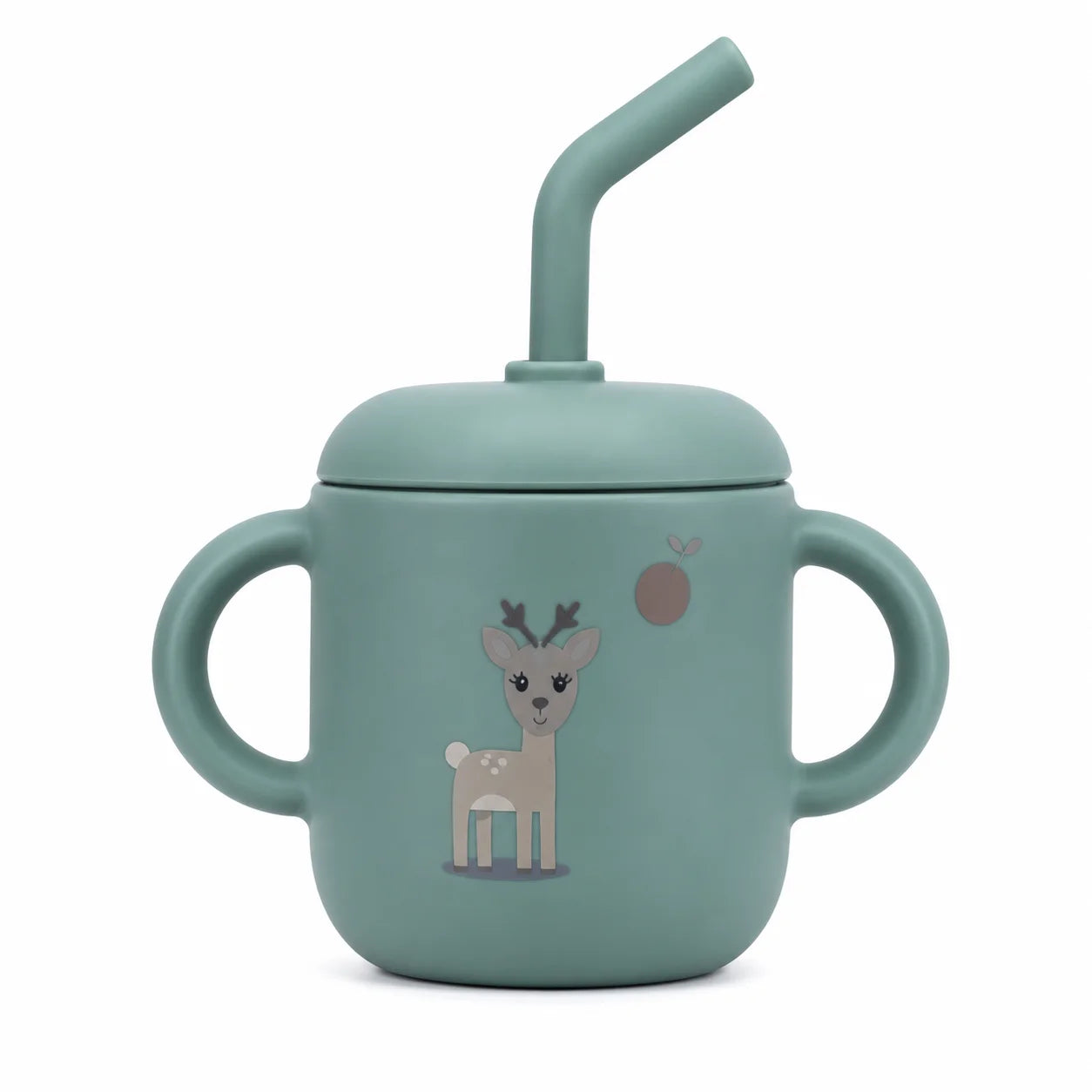 Clevakid Silicone Training Cup with Straw – Green Mint (180ML/6 OZ) – ClevaZaal Friend
