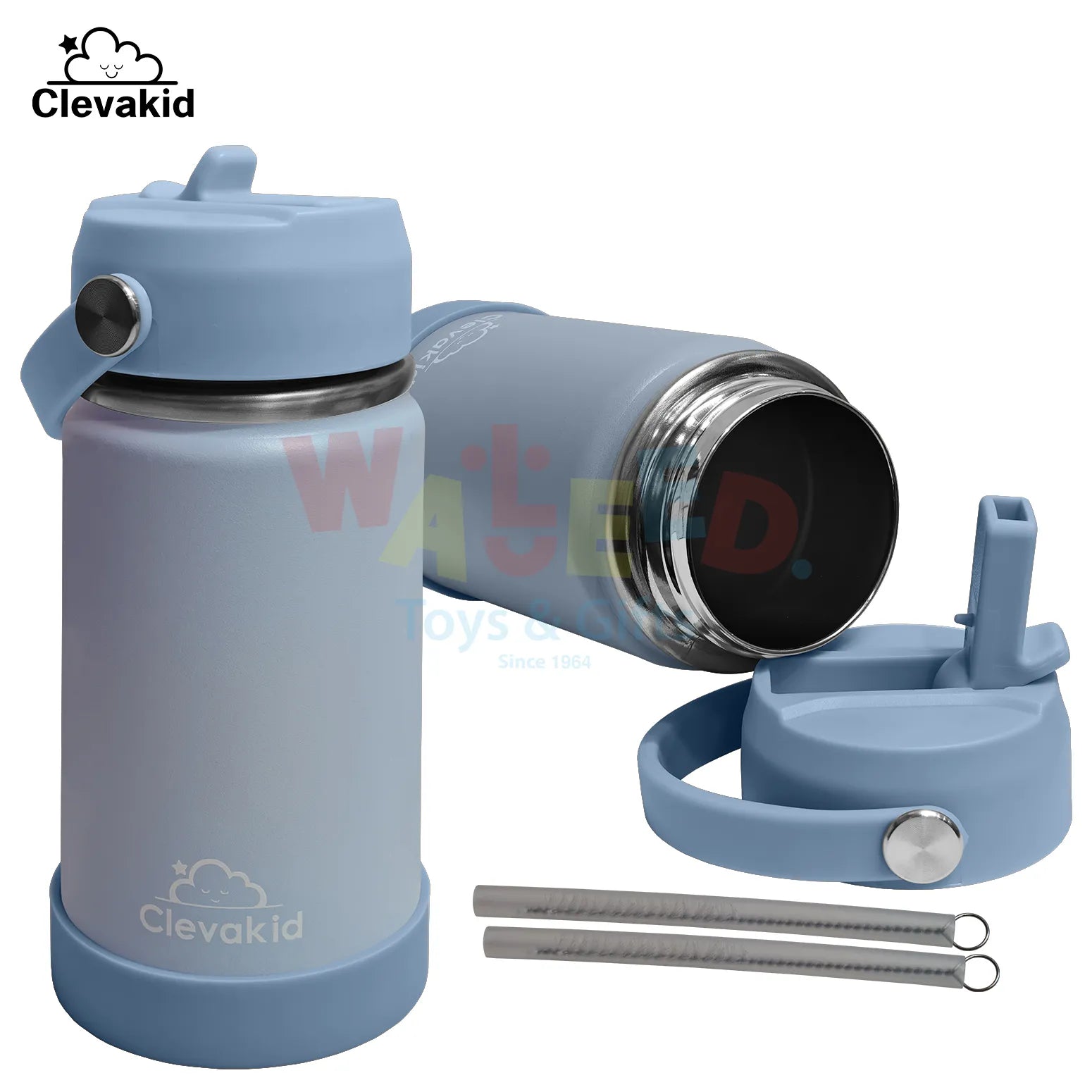 Clevakid Stainless Steel Water Bottle Blue Ice- 350ML\12 OZ