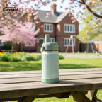 Clevakid Stainless Steel Water Bottle Green Light Mint- 350ML\12 OZ