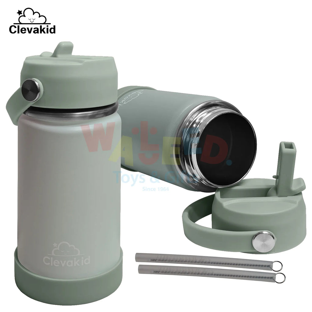 Clevakid Stainless Steel Water Bottle Green Light Mint- 350ML\12 OZ