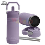 Clevakid Stainless Steel Water Bottle Purple Light- 530ML\18 OZ