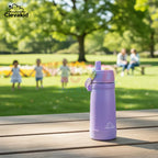 Clevakid Stainless Steel Water Bottle Purple Light- 530ML\18 OZ