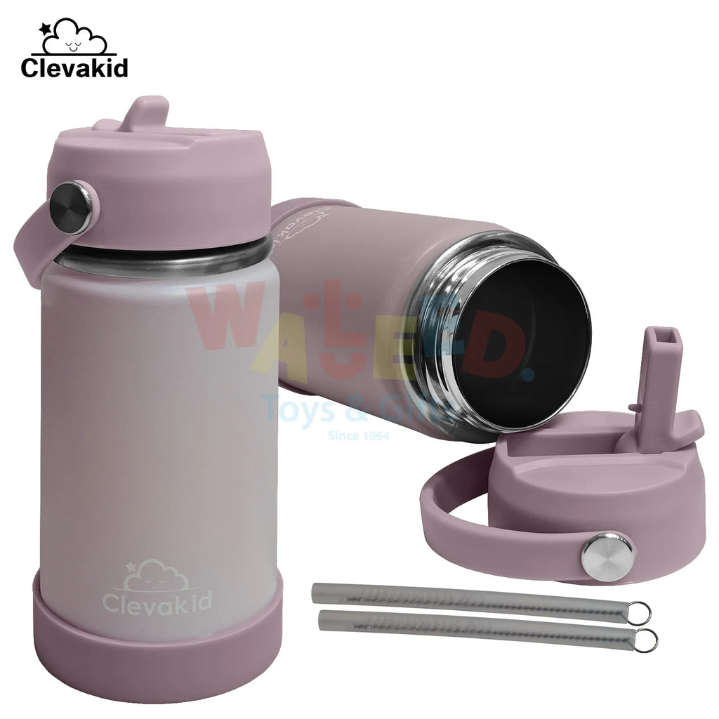 Clevakid Stainless Steel Water Bottle Purple Light Powder- 350ML\12 OZ