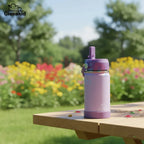 Clevakid Stainless Steel Water Bottle Purple Light Powder- 350ML\12 OZ