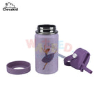Clevakid Stainless Steel Water Bottle Purple Light Powder- 350ML\12 OZ - Clevapirouette Friend
