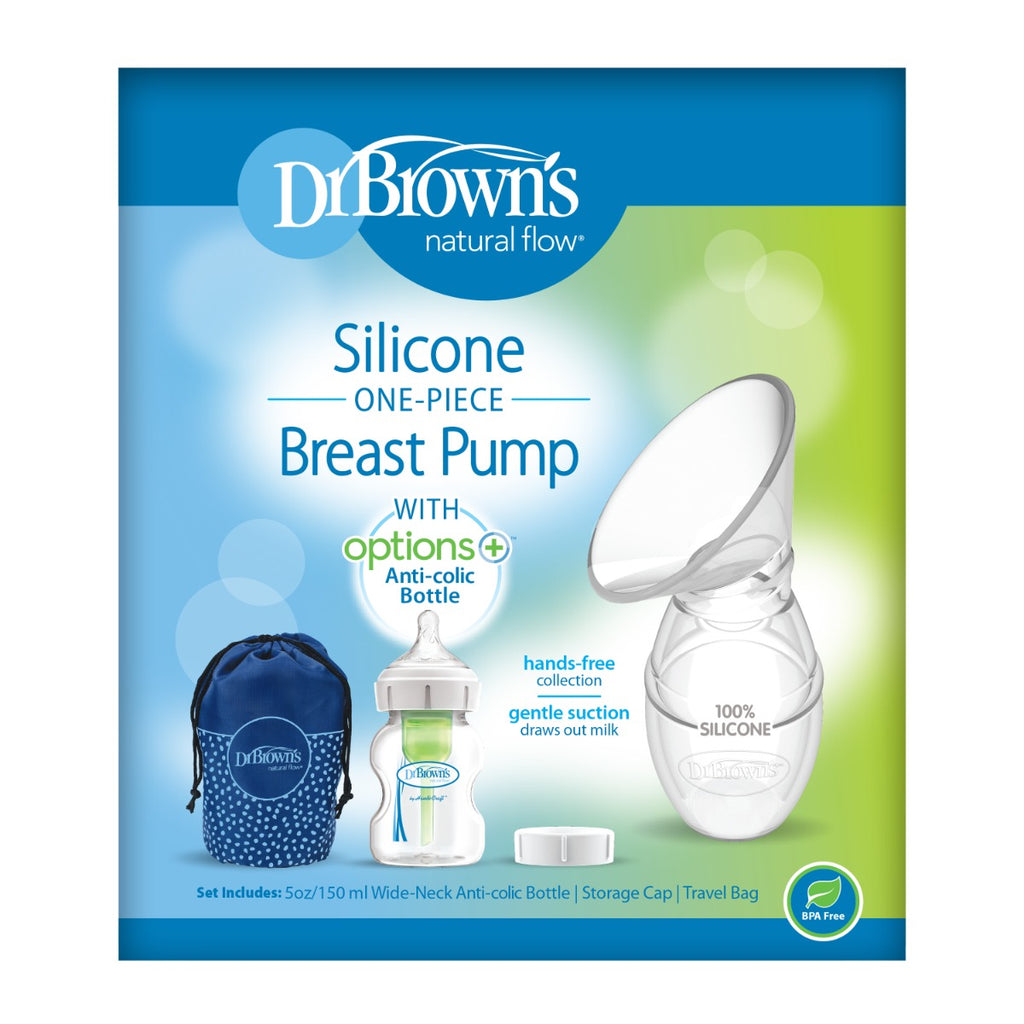 Dr.Brown's One-Piece Silicone Breast Pump w/ 150 mL PP W-N Options+ Bottle