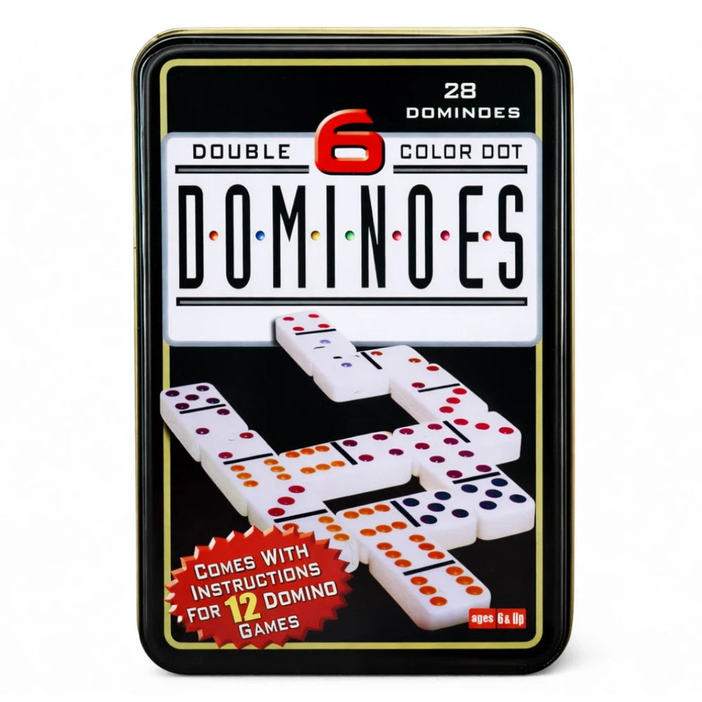 Color Dot Dominoes Double 6 Game Set