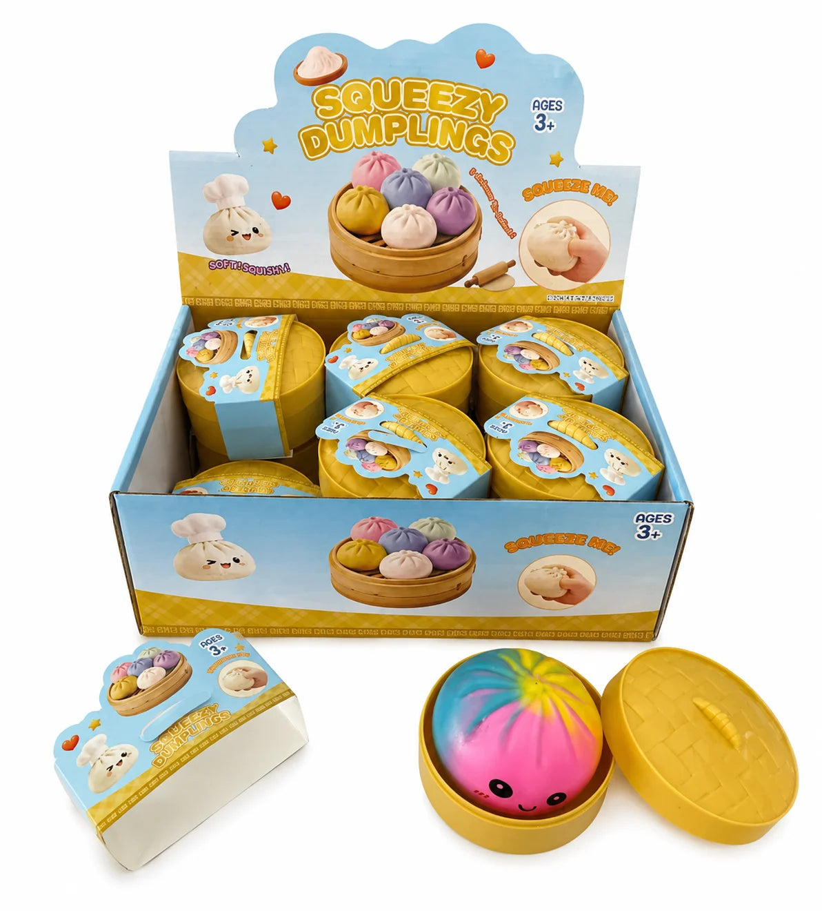 Colorful Dumpling Squishy Toy 8CM Sold Individually