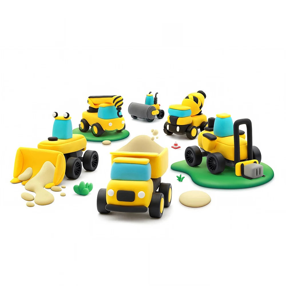 Construction Vehicles Clay Set